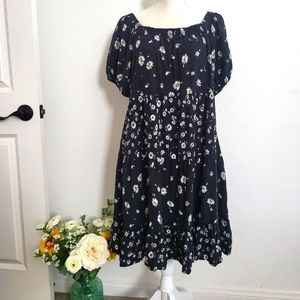 Maurices floral black dress Large